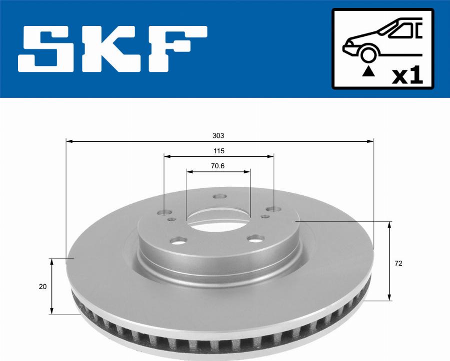 SKF VKBD 80129 V1 - Спирачен диск vvparts.bg