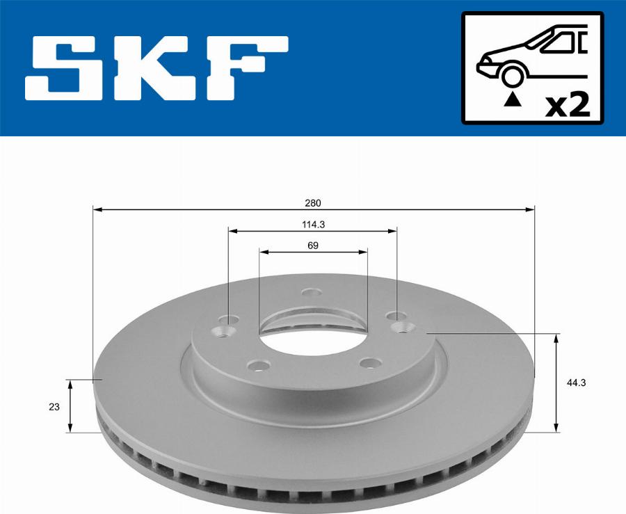 SKF VKBD 80323 V2 - Спирачен диск vvparts.bg