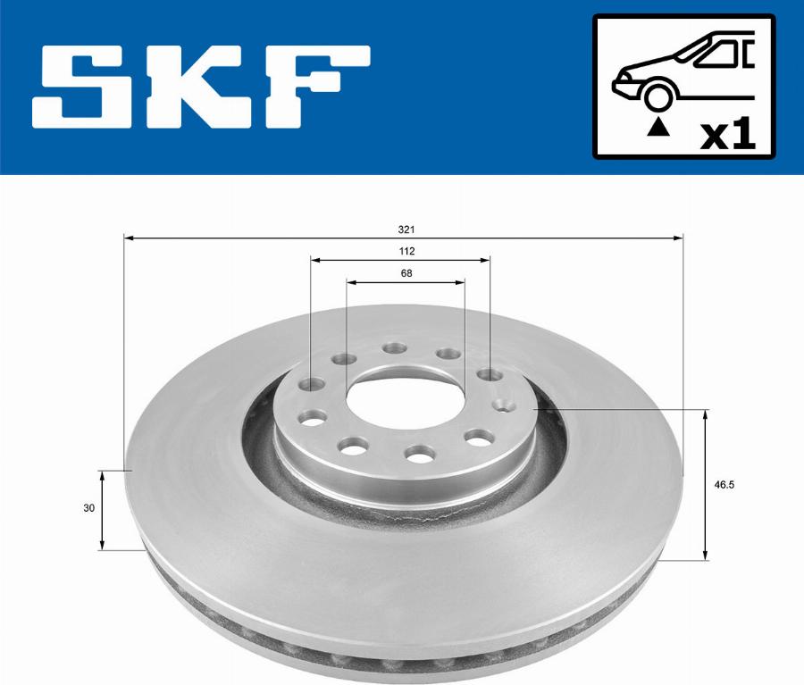 SKF VKBD 80254 V1 - Спирачен диск vvparts.bg