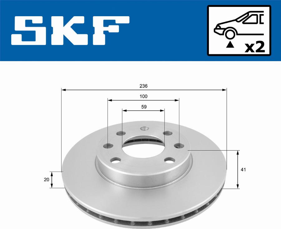 SKF VKBD 80250 V2 - Спирачен диск vvparts.bg