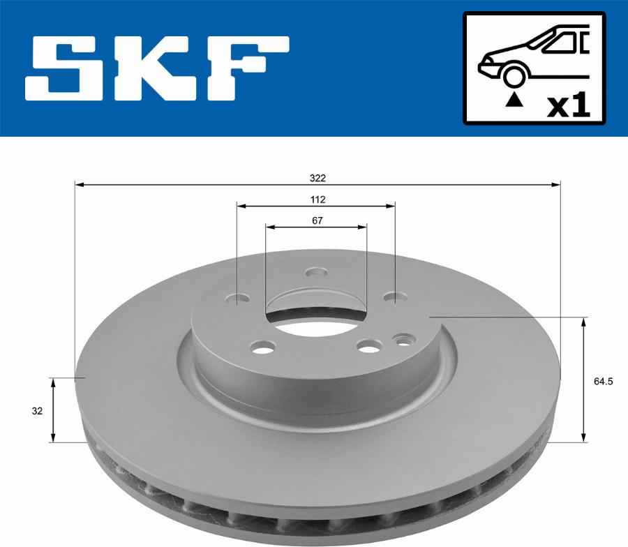 SKF VKBD 80257 V1 - Спирачен диск vvparts.bg