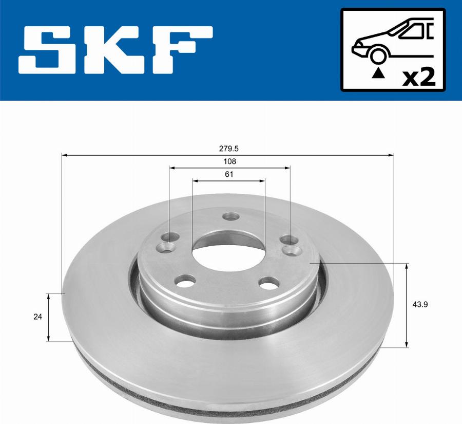 SKF VKBD 80210 V2 - Спирачен диск vvparts.bg