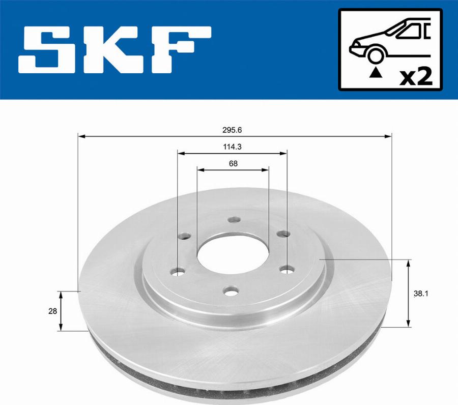 SKF VKBD 80280 V2 - Спирачен диск vvparts.bg