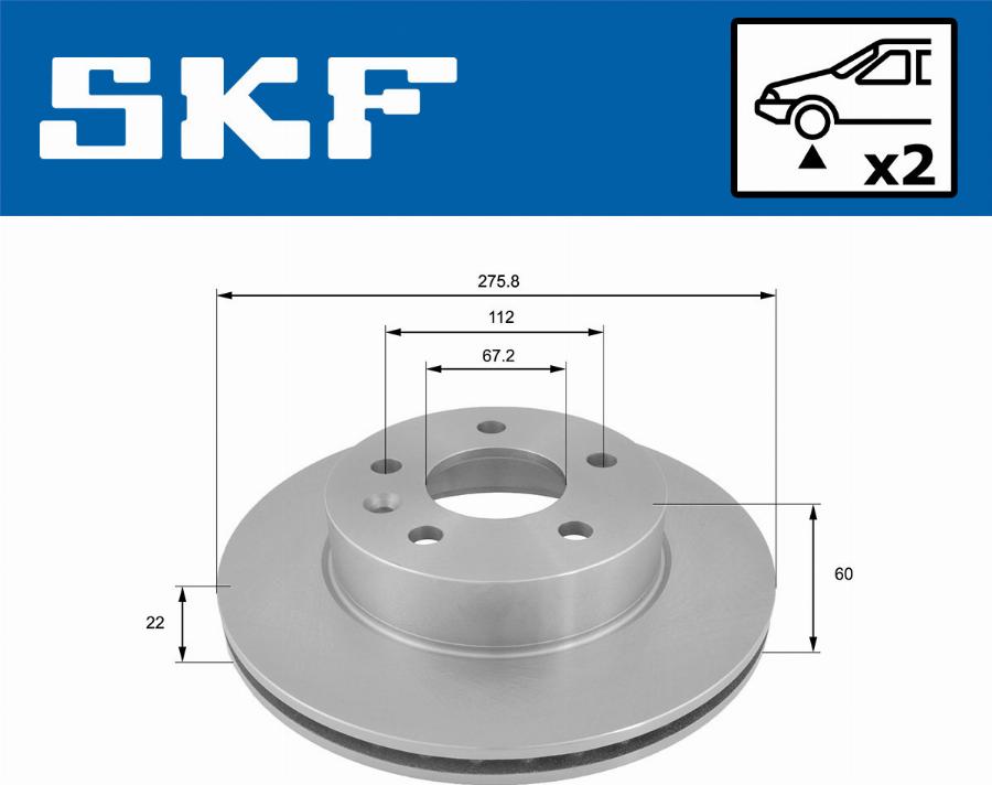 SKF VKBD 80239 V2 - Спирачен диск vvparts.bg