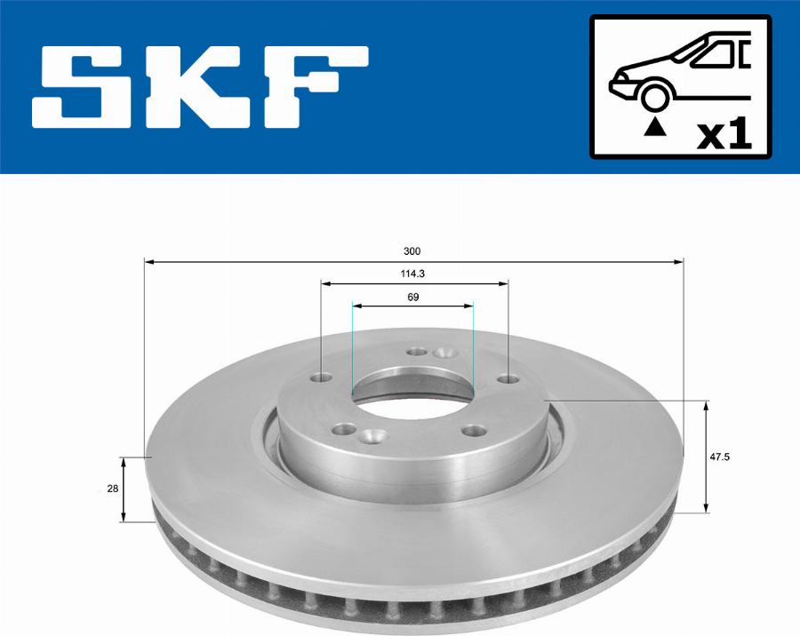 SKF VKBD 80236 V1 - Спирачен диск vvparts.bg