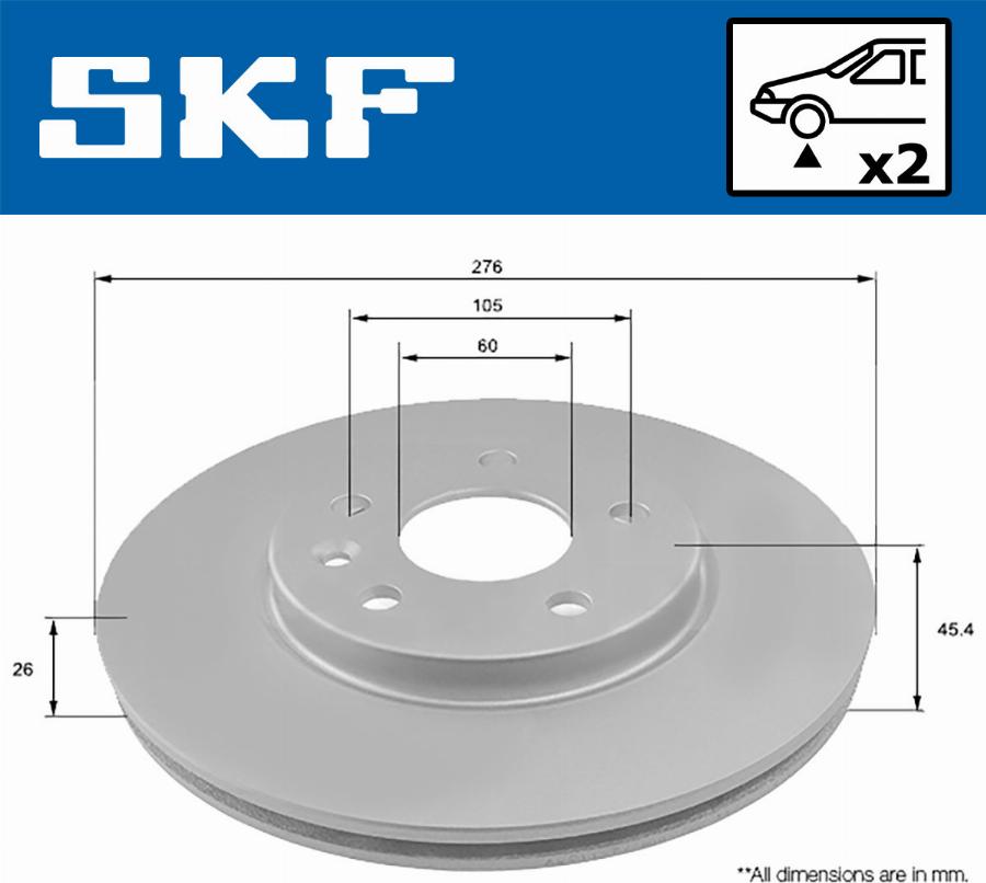 SKF VKBD 80222 V2 - Спирачен диск vvparts.bg