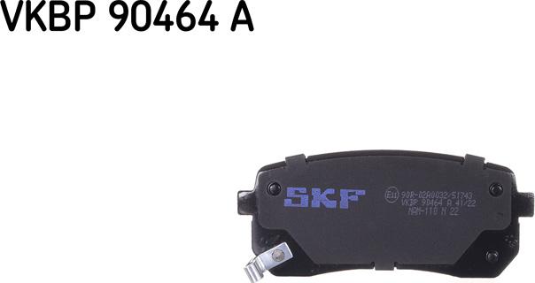 SKF VKBP 90464 A - Комплект спирачно феродо, дискови спирачки vvparts.bg