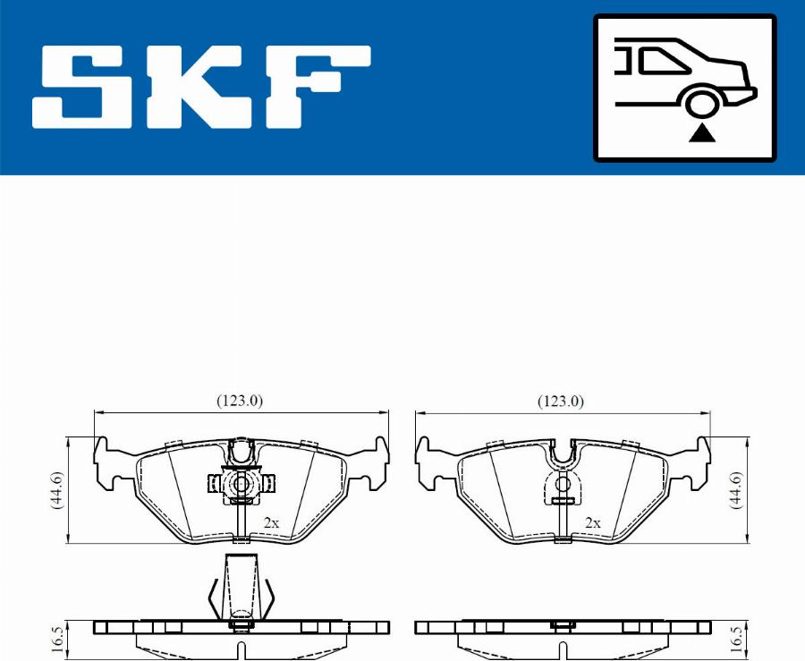 SKF VKBP 90561 - Комплект спирачно феродо, дискови спирачки vvparts.bg