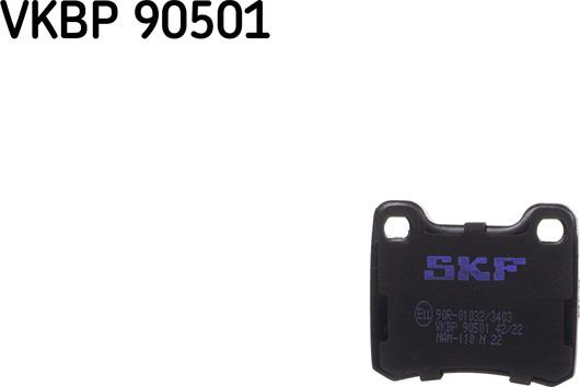 SKF VKBP 90501 - Комплект спирачно феродо, дискови спирачки vvparts.bg