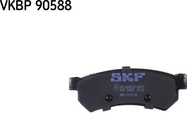 SKF VKBP 90588 - Комплект спирачно феродо, дискови спирачки vvparts.bg
