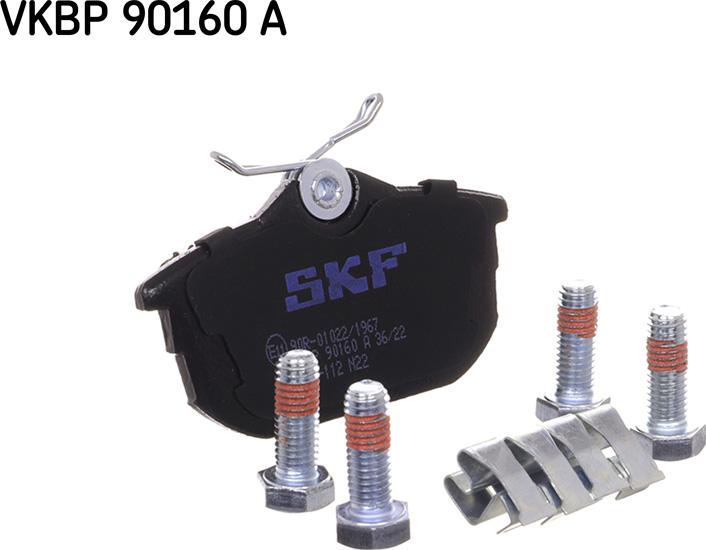 SKF VKBP 90160 A - Комплект спирачно феродо, дискови спирачки vvparts.bg