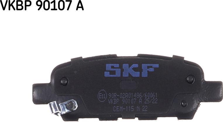 SKF VKBP 90107 A - Комплект спирачно феродо, дискови спирачки vvparts.bg