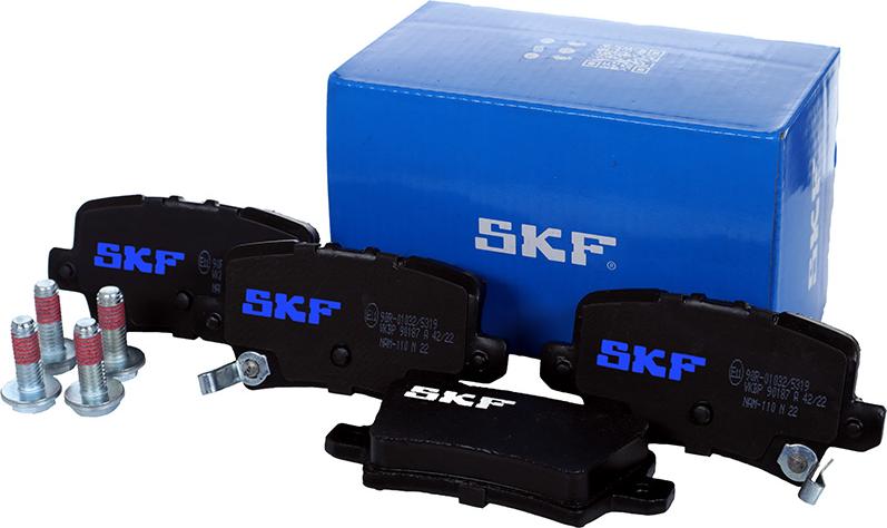 SKF VKBP 90187 A - Комплект спирачно феродо, дискови спирачки vvparts.bg