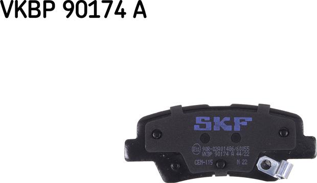 SKF VKBP 90174 A - Комплект спирачно феродо, дискови спирачки vvparts.bg