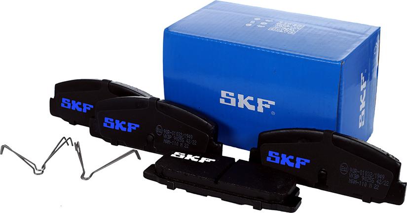 SKF VKBP 90255 - Комплект спирачно феродо, дискови спирачки vvparts.bg