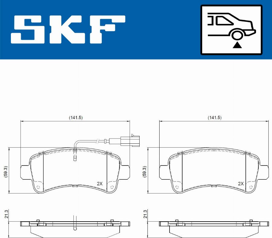 SKF VKBP 90769 E - Комплект спирачно феродо, дискови спирачки vvparts.bg