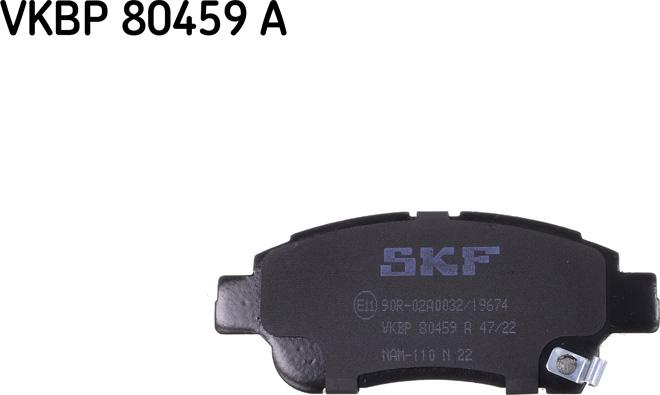 SKF VKBP 80459 A - Комплект спирачно феродо, дискови спирачки vvparts.bg