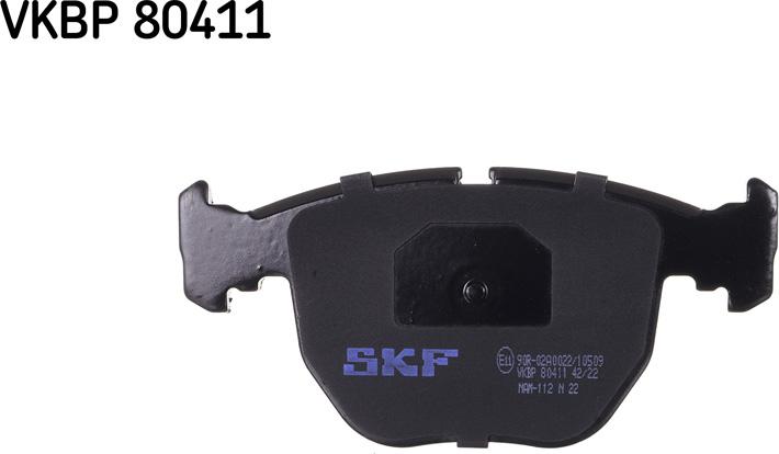 SKF VKBP 80411 - Комплект спирачно феродо, дискови спирачки vvparts.bg