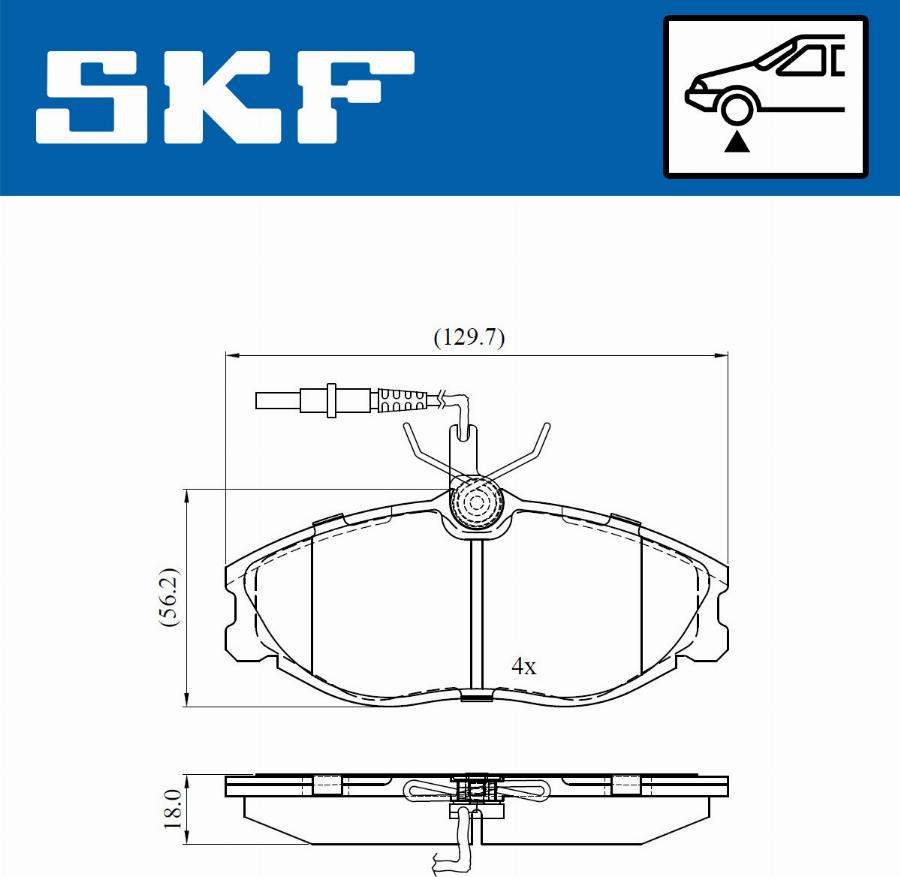 SKF VKBP 80477 E - Комплект спирачно феродо, дискови спирачки vvparts.bg