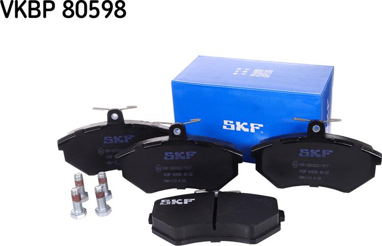 SKF VKBP 80598 - Комплект спирачно феродо, дискови спирачки vvparts.bg