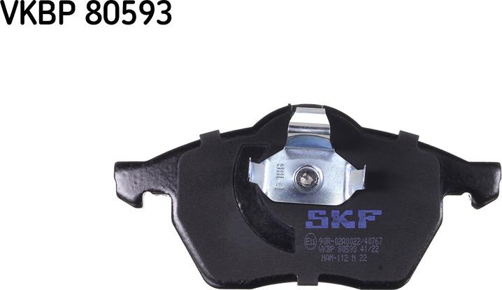 SKF VKBP 80593 - Комплект спирачно феродо, дискови спирачки vvparts.bg