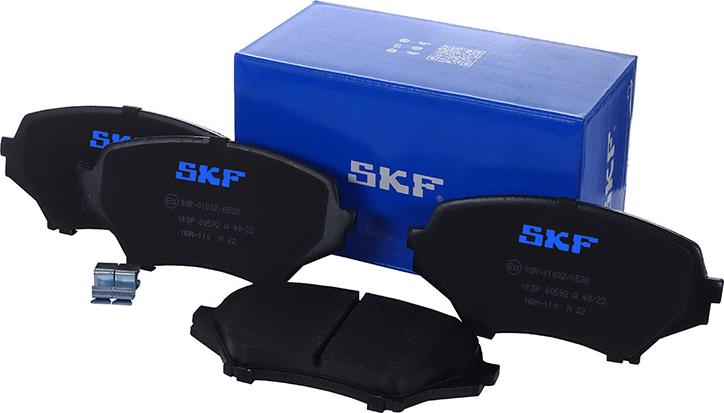 SKF VKBP 80592 A - Комплект спирачно феродо, дискови спирачки vvparts.bg