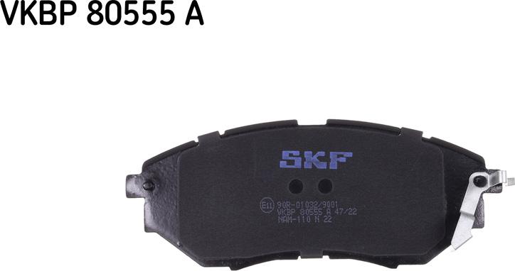 SKF VKBP 80555 A - Комплект спирачно феродо, дискови спирачки vvparts.bg