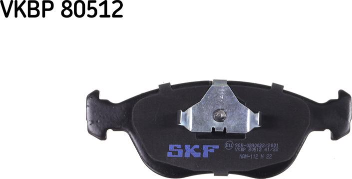 SKF VKBP 80512 - Комплект спирачно феродо, дискови спирачки vvparts.bg