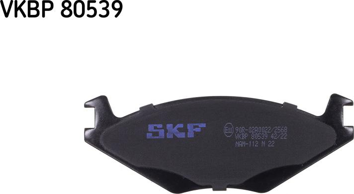 SKF VKBP 80539 - Комплект спирачно феродо, дискови спирачки vvparts.bg