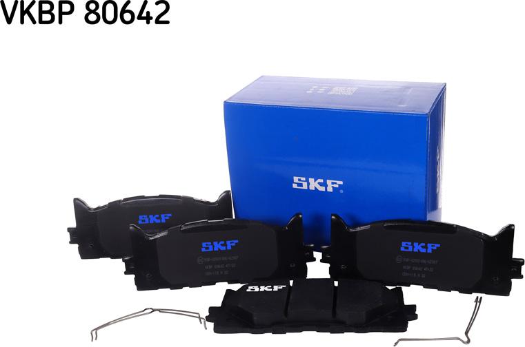 SKF VKBP 80642 - Комплект спирачно феродо, дискови спирачки vvparts.bg
