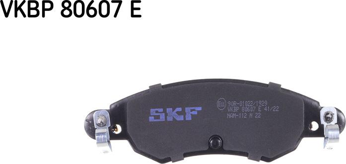 SKF VKBP 80607 E - Комплект спирачно феродо, дискови спирачки vvparts.bg