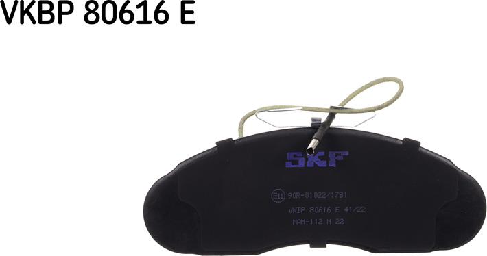SKF VKBP 80616 E - Комплект спирачно феродо, дискови спирачки vvparts.bg