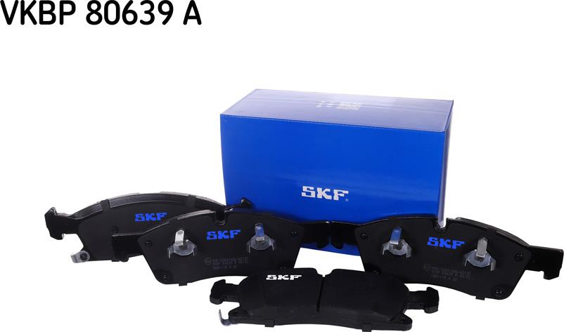 SKF VKBP 80639 A - Комплект спирачно феродо, дискови спирачки vvparts.bg