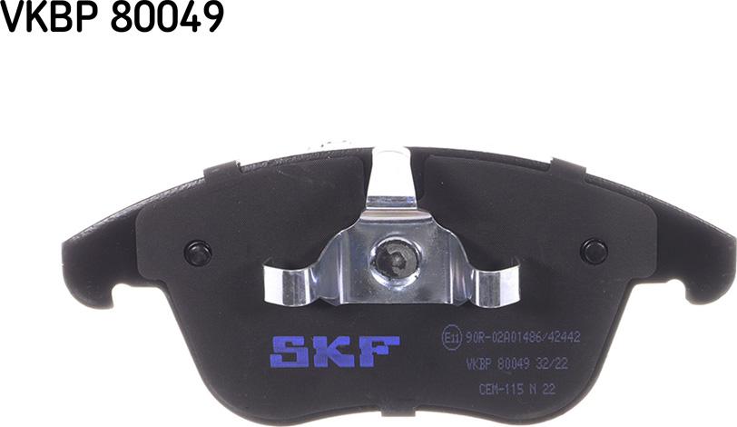 SKF VKBP 80049 - Комплект спирачно феродо, дискови спирачки vvparts.bg