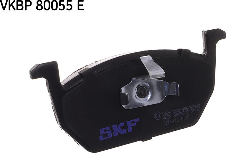 SKF VKBP 80055 E - Комплект спирачно феродо, дискови спирачки vvparts.bg