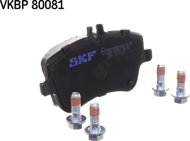 SKF VKBP 80081 - Комплект спирачно феродо, дискови спирачки vvparts.bg