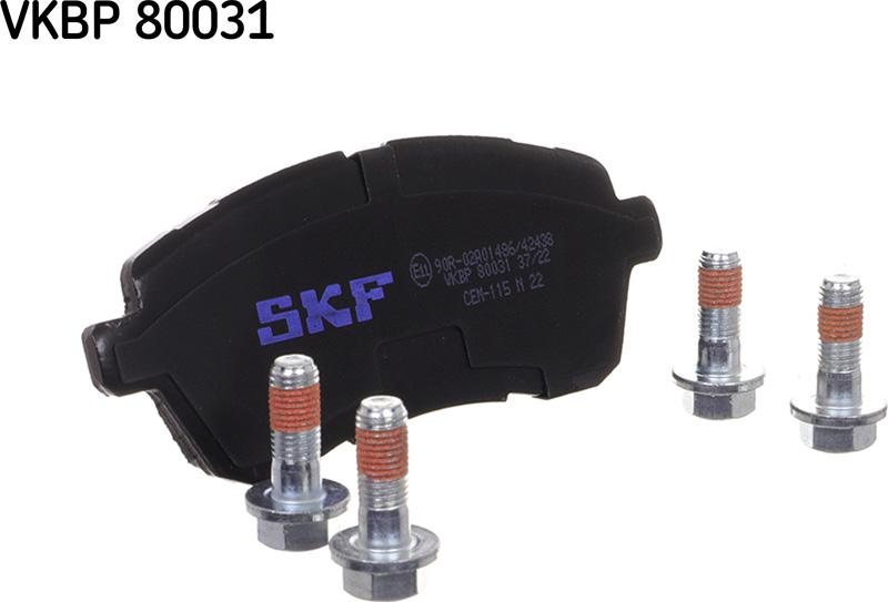 SKF VKBP 80031 - Комплект спирачно феродо, дискови спирачки vvparts.bg