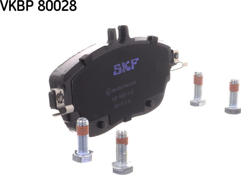 SKF VKBP 80028 - Комплект спирачно феродо, дискови спирачки vvparts.bg