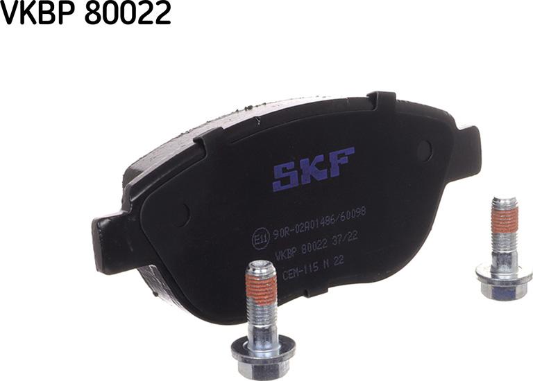 SKF VKBP 80022 - Комплект спирачно феродо, дискови спирачки vvparts.bg