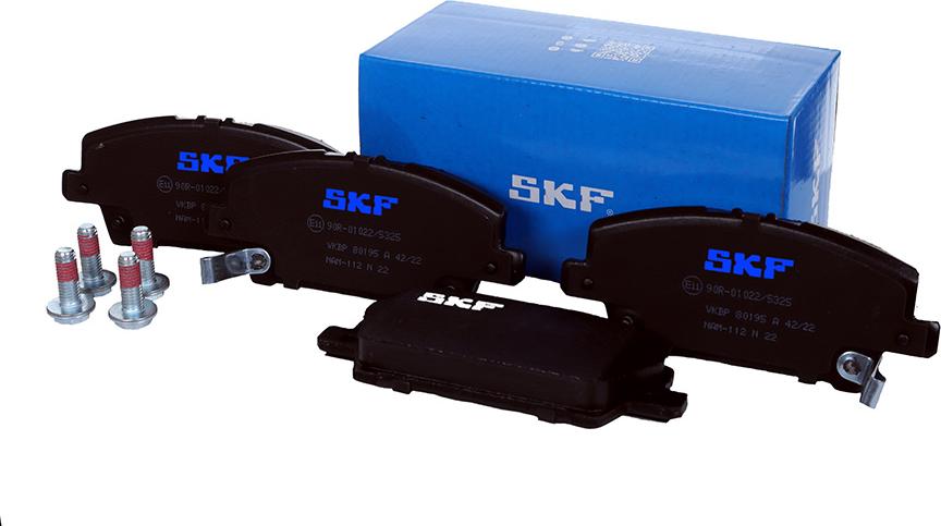 SKF VKBP 80195 A - Комплект спирачно феродо, дискови спирачки vvparts.bg