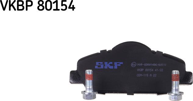 SKF VKBP 80154 - Комплект спирачно феродо, дискови спирачки vvparts.bg