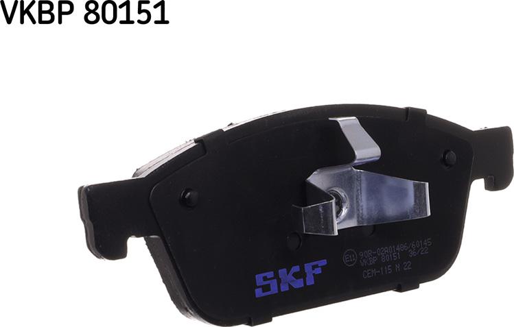 SKF VKBP 80151 - Комплект спирачно феродо, дискови спирачки vvparts.bg