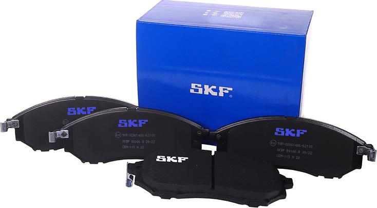 SKF VKBP 80166 A - Комплект спирачно феродо, дискови спирачки vvparts.bg