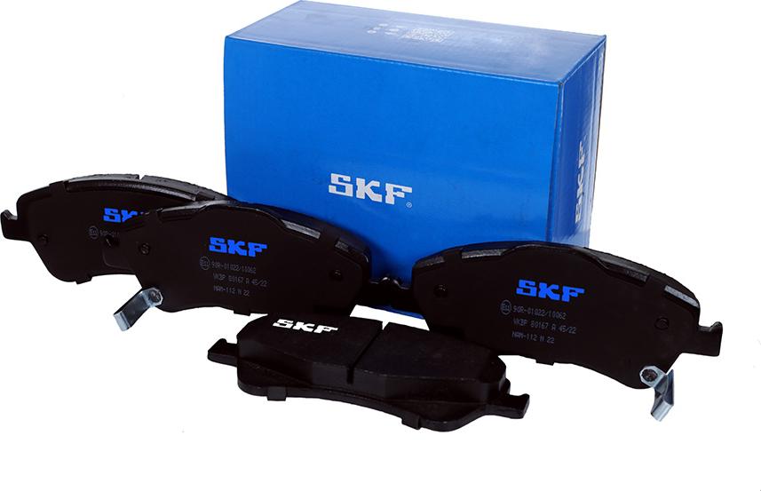 SKF VKBP 80167 A - Комплект спирачно феродо, дискови спирачки vvparts.bg