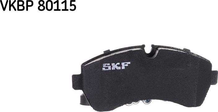 SKF VKBP 80115 - Комплект спирачно феродо, дискови спирачки vvparts.bg