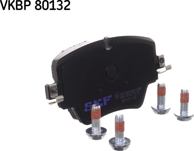SKF VKBP 80132 - Комплект спирачно феродо, дискови спирачки vvparts.bg