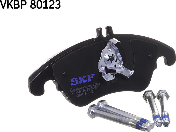SKF VKBP 80123 - Комплект спирачно феродо, дискови спирачки vvparts.bg