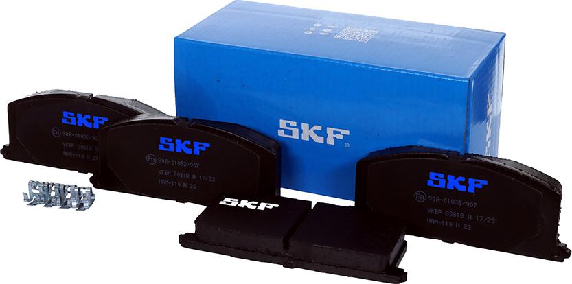 SKF VKBP 80818 A - Комплект спирачно феродо, дискови спирачки vvparts.bg