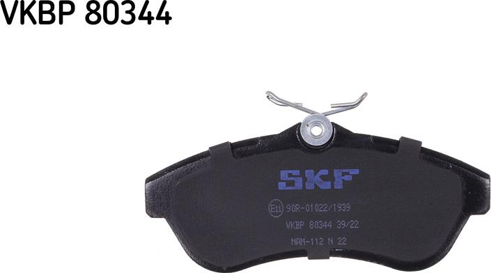 SKF VKBP 80344 - Комплект спирачно феродо, дискови спирачки vvparts.bg