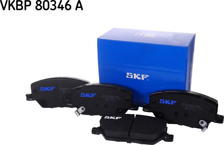 SKF VKBP 80346 A - Комплект спирачно феродо, дискови спирачки vvparts.bg